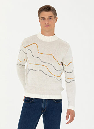 Cacharel Bisiklet Yaka Regular Fit Deve Tüyü Erkek Kazak JESY