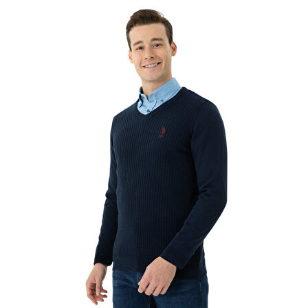 Erkek Kazak V Yaka Slim Fit 1629617