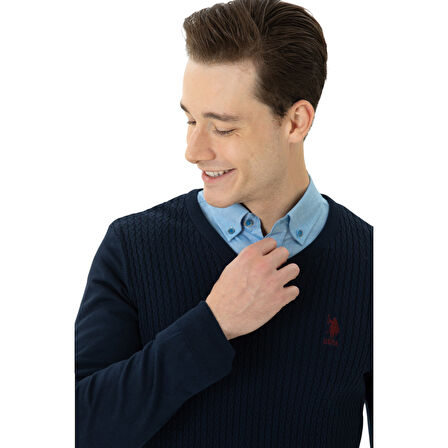 Erkek Kazak V Yaka Slim Fit 1629617