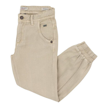 Erkek Çocuk Bej Kanvas Pantolon