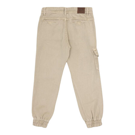 Erkek Çocuk Bej Kanvas Pantolon