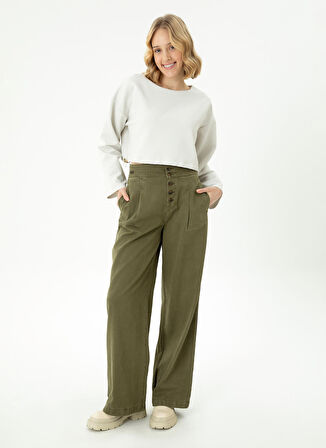 U.S. Polo Assn. Bisiklet Yaka Taş Kadın Sweatshırt NADINE