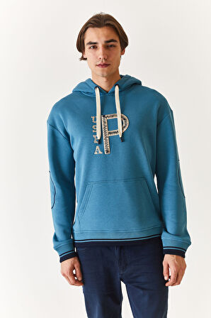 U.S. POLO ERKEK KAPİŞONLU COMFORT FİT SWEATSHIRT