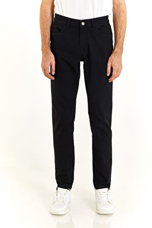 U.S POLO ASSN. ERKEK DOKUMA SLİM FİT SİYAH DENİM PANTOLON