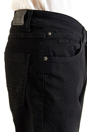 U.S POLO ASSN. ERKEK DOKUMA SLİM FİT SİYAH DENİM PANTOLON