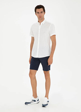 Cacharel Normal Bel Regular Fit Lacivert Erkek Bermuda Şort RABI-B