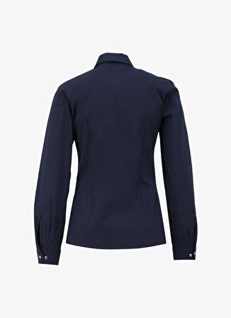 U.S. Polo Assn. Slim Fit Gömlek Yaka Lacivert Kadın Gömlek CRISY024Y