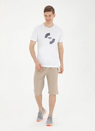 U.S. Polo Assn. Bisiklet Yaka Beyaz Erkek T-Shirt YAMO