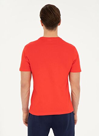 U.S. Polo Assn. Bisiklet Yaka Kırmızı Erkek T-Shirt EVLET