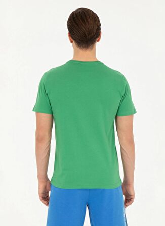 . Bisiklet Yaka Yeşil Erkek T-Shirt TEVER