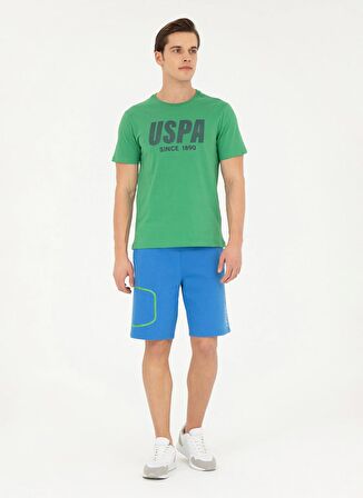 . Bisiklet Yaka Yeşil Erkek T-Shirt TEVER