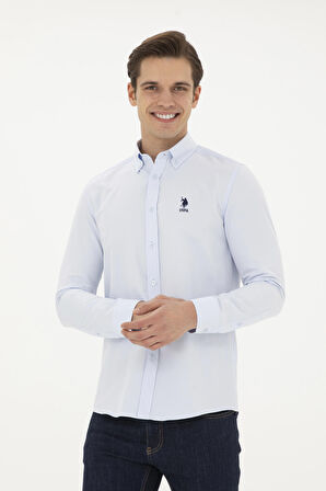 1829675 GOX024Y US Polo Assn Erkek Gömlek Açık Mavi