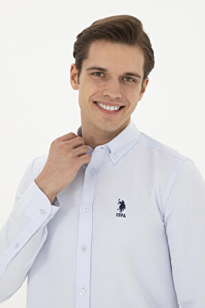 1829675 GOX024Y US Polo Assn Erkek Gömlek Açık Mavi