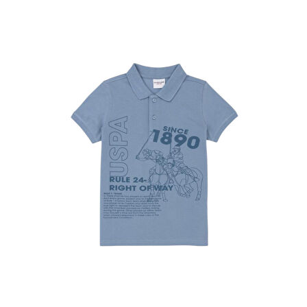 Erkek Çocuk İndigo Polo Yaka Tişört