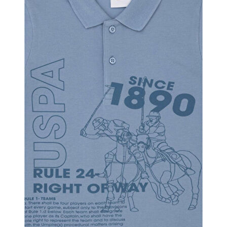 Erkek Çocuk İndigo Polo Yaka Tişört