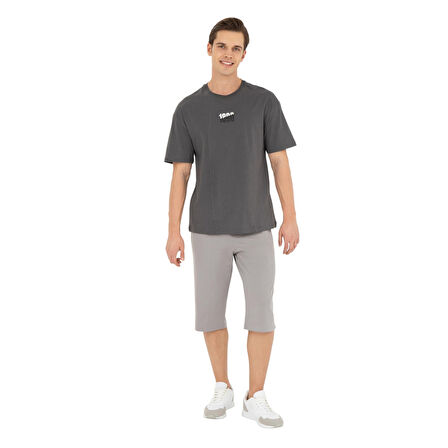 Erkek Comfort Fit Bisiklet Yaka Tişört