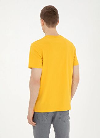 U.S. Polo Assn. Bisiklet Yaka Safran Erkek T-Shirt ANTI