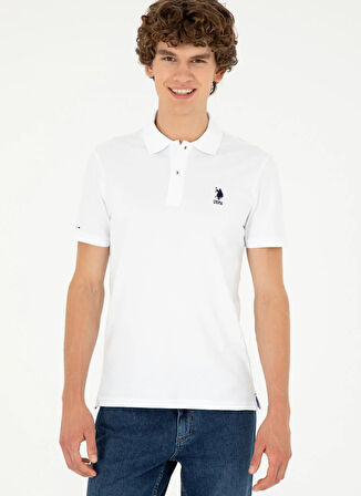 U.S. Polo Assn. Beyaz Erkek Polo T-Shirt TP08