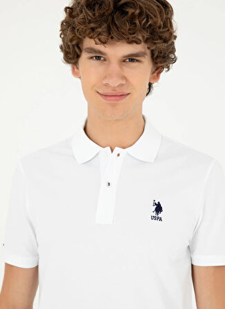 U.S. Polo Assn. Beyaz Erkek Polo T-Shirt TP08