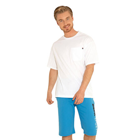 Erkek Comfort Fit Bisiklet Yaka Tişört