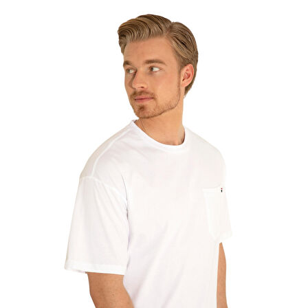 Erkek Comfort Fit Bisiklet Yaka Tişört