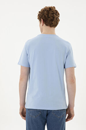 1795459 GEARTIY024 US Polo Assn Erkek T-shirt Açık Mavi