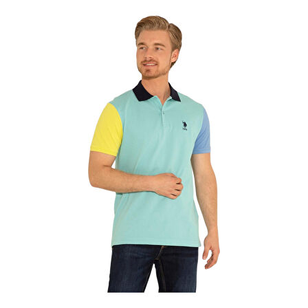 Erkek Regular Fit Polo Yaka Mint Tişört