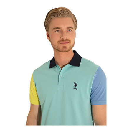Erkek Regular Fit Polo Yaka Mint Tişört