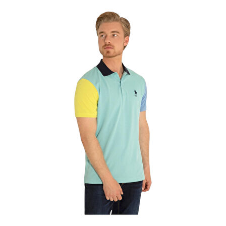 Erkek Regular Fit Polo Yaka Mint Tişört