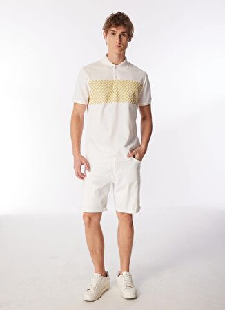 . Ekru Erkek Regular Fit Polo T-Shirt GANJA