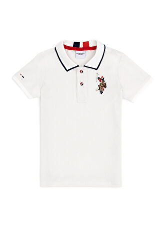 U.S. Polo Assn. Ekru Erkek Çocuk Regular Fit Polo T-Shirt SD01KIDSIY024