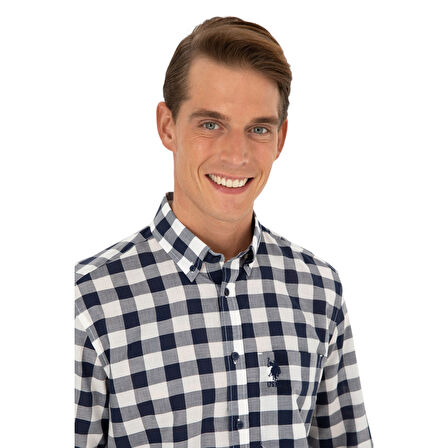 Erkek Lacivert Uzun Kollu Gömlek 50282882-VR033