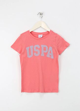 U.S. Polo Assn. Pembe Kız Çocuk T-Shirt KEAN-IY24