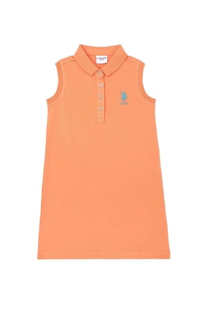  Kız Çocuk Elbise Polo Yaka