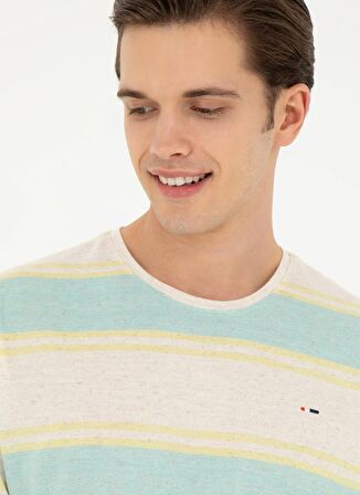 . Bisiklet Yaka Mint Erkek T-Shirt AFKA