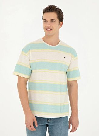 . Bisiklet Yaka Mint Erkek T-Shirt AFKA