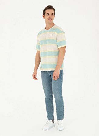 . Bisiklet Yaka Mint Erkek T-Shirt AFKA