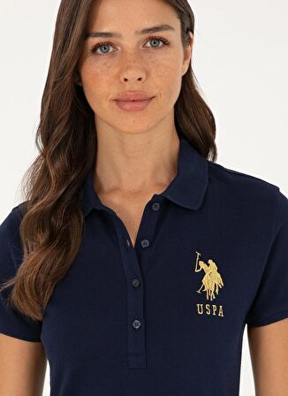 U.S. Polo Assn. Polo Yaka Lacivert Kısa Kadın Elbise MTS02224-075