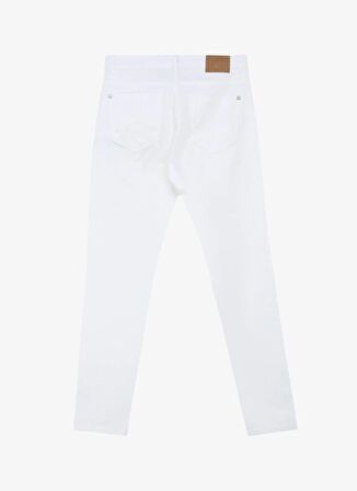 U.S. Polo Assn. Normal Bel Normal Paça Slim Fit Beyaz Erkek Pantolon MICHES