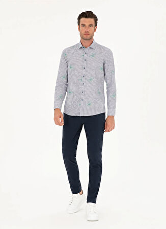 Cacharel Normal Bel Normal Paça Slim Fit Lacivert Erkek Pantolon RABI