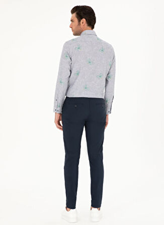Cacharel Normal Bel Normal Paça Slim Fit Lacivert Erkek Pantolon RABI