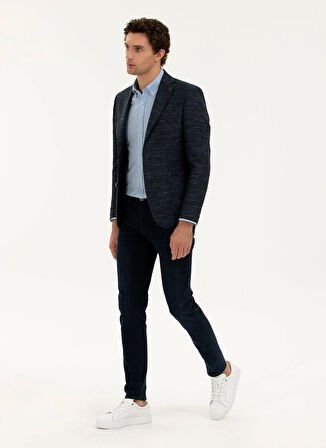 Cacharel Slim Fit Lacivert Erkek Mikro Ceket LEGNO