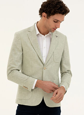 Cacharel Slim Fit Çağla Erkek Düz Ceket EXCL DOHAN