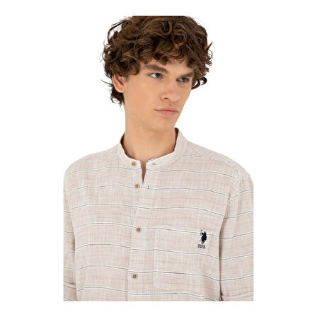 Erkek Taş Uzun Kollu Gömlek