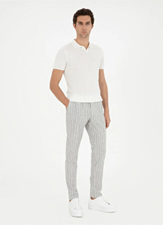 Cacharel Normal Bel Normal Paça Slim Fit Açık Gri Erkek Pantolon FLAVIN/P