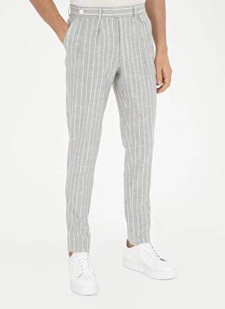 Cacharel Normal Bel Normal Paça Slim Fit Açık Gri Erkek Pantolon FLAVIN/P