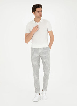 Cacharel Normal Bel Normal Paça Slim Fit Açık Gri Erkek Pantolon FLAVIN/P