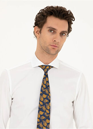 Cacharel Slim Fit Klasik Yaka Düz Beyaz Erkek Gömlek GOSHAİ