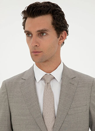 Cacharel Normal Bel Slim Fit Bej Erkek Takım Elbise OLIVER