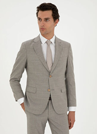 Cacharel Normal Bel Slim Fit Bej Erkek Takım Elbise OLIVER
